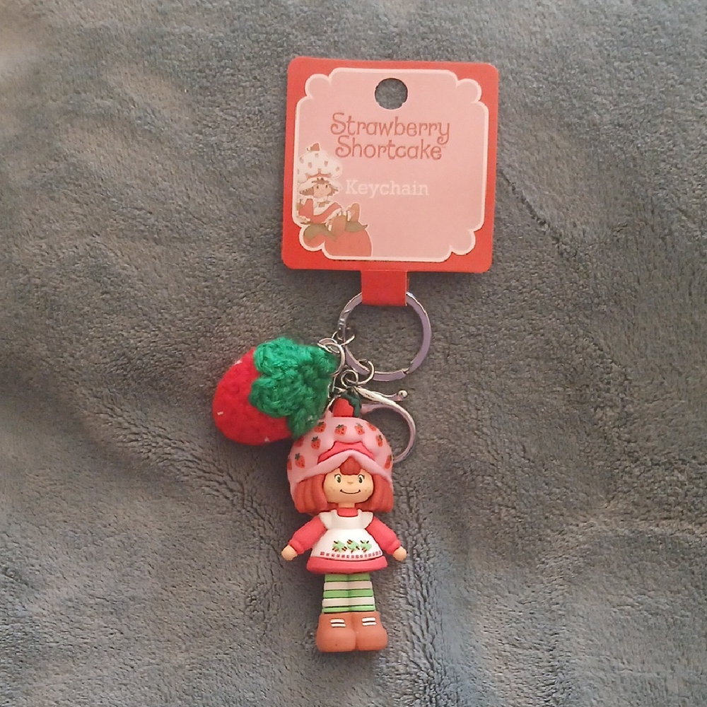Strawberry Shortcake Keychain with Doll and Berry Charm